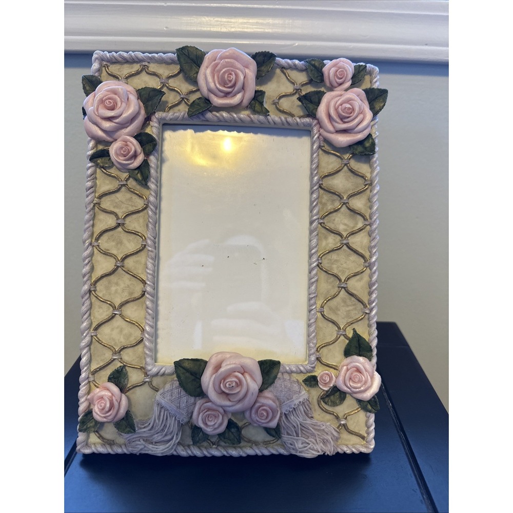 Ganz Photo Frame Pink Roses Romantic 4x6 Photo Frame is 8x10‎